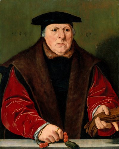 ロザリオの男の肖像、1545年。 作： Unbekannt