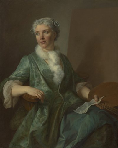 女性アーティストの肖像、c。 1735年。 作： Unbekannt