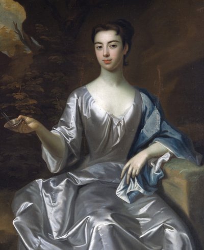 マリア・テイラー・バードと呼ばれる女性の肖像画、1700-1725。 作： Unbekannt