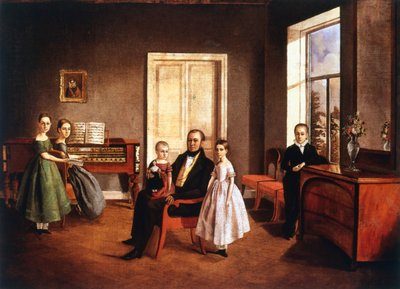 インテリアの家族の肖像、ロシア、c1840 作： Unbekannt