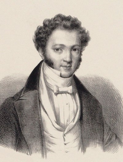 ピアニストで作曲家のイグナーツ・モシェレスの肖像 1794-1870 , 作： Unbekannt