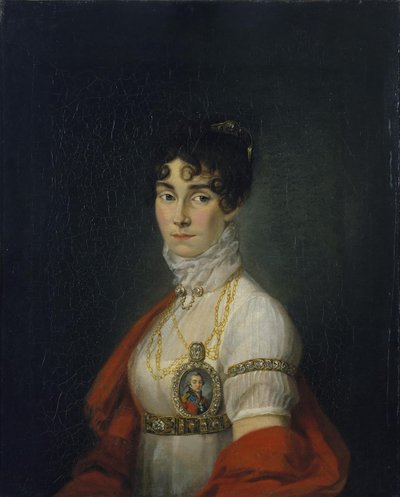 女優兼歌手、伯爵夫人Praskovya Sheremetyeva Zhemchugova 1768-1803の肖像 作： Unbekannt