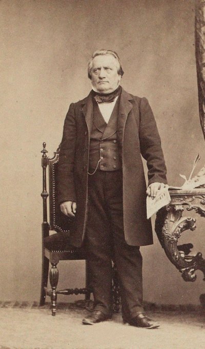 作曲家Franz Lachner 1803-1890の肖像c。 1850 作： Unbekannt
