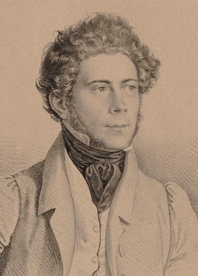 作曲家ジョセフ・ラナーの肖像1801-1843、1830。 作： Unbekannt