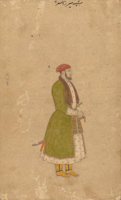 Courtier Mirza Muizzの肖像c。 1680-1700。 作： Unbekannt