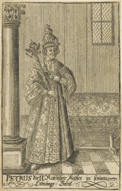 ロシアの皇帝ピーター2世の肖像1715-1730、1730年頃。 作： Unbekannt