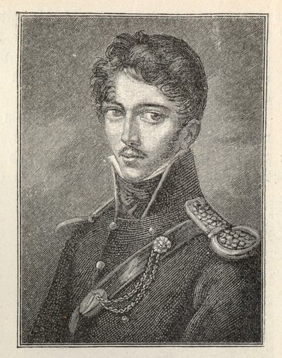 著者テオドール・ケルナーの肖像画（1791～1813年）。 作： Unbekannt
