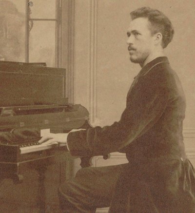 作曲家ベンジャミン・ゴダール（1849-1895）の肖像（1882年）。 作： Unbekannt