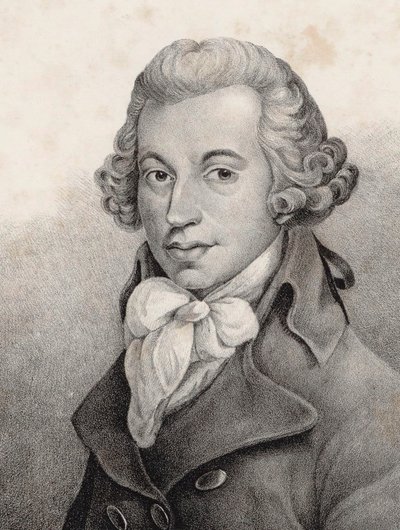 作曲家イグナス・プレイエルの肖像画（1757～1831年）。 作： Unbekannt