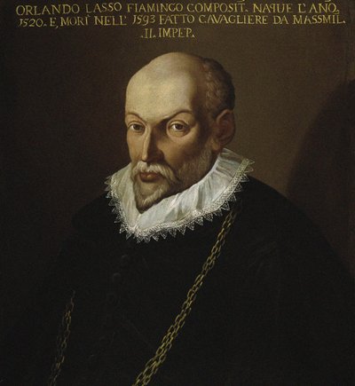 作曲家ローランド・デ・ラッソス1532-1594の肖像。 作： Unbekannt