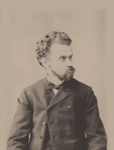 指揮者で作曲家のエドゥアルド・ナプラヴニクの肖像 (1839-1916)。 作： Unbekannt