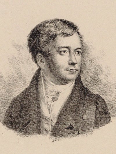 オルガニスト兼作曲家のフリードリッヒ・シュナイダー (1786-1853) の肖像。 作： Unbekannt