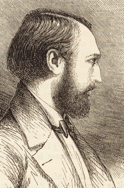 ピアニストで作曲家のルイスラコム1818-1884の肖像。 作： Unbekannt