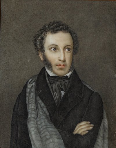 詩人アレクサンドルセルゲイエビッチプーシキン1799-1837の肖像、19世紀の第1四半期 作： Unbekannt