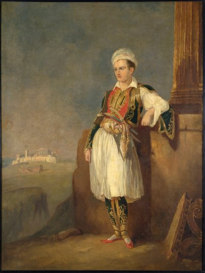 詩人ジョージ・ノエル・バイロン卿の肖像1788-1824、1830 作： Unbekannt