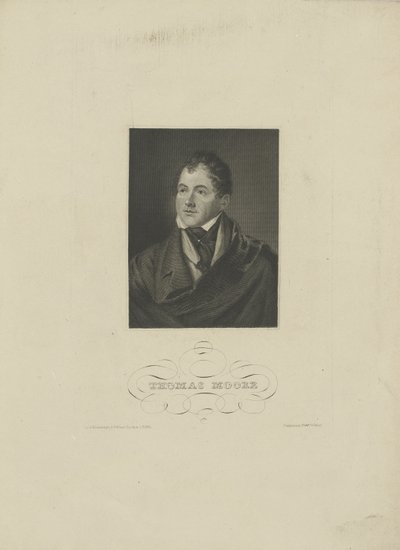 詩人トーマス・ムーアの肖像1779-1852、1830年代。 作： Unbekannt