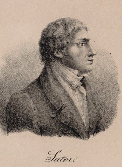 歌手兼作曲家のヴィルヘルム・スートルの肖像画 1774～1828年、1825年頃。 作： Unbekannt