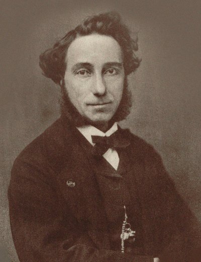 ヴァイオリン奏者で作曲家のカミーロ・シヴォリの肖像 1815-1894 年、1865 年頃。 作： Unbekannt