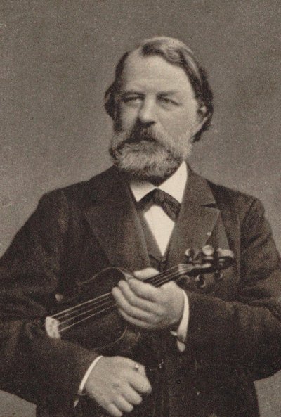 バイオリニストで作曲家のジョセフヨアヒム1831-1907の肖像。 作： Unbekannt