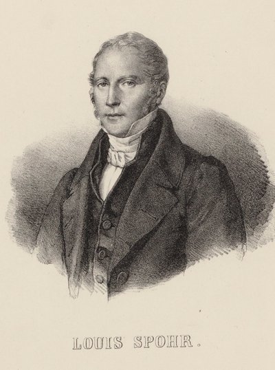 ヴァイオリン奏者で作曲家のルイ・シュポアの肖像、1784～1859年頃。 1840年。 作： Unbekannt