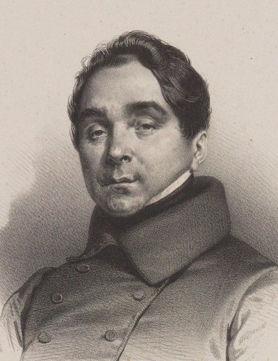 ヴァイオリン奏者で作曲家のフィリップ・ムザールの肖像（1792～1859年）。 作： Unbekannt