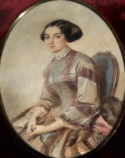 作家アヴドチャ・パナエヴァの肖像、1819～1893年。 作： Unbekannt