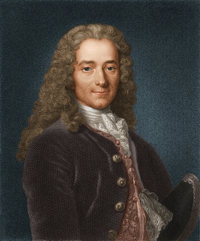 作家、エッセイスト、哲学者フランソワマリーアルエドヴォルテールの肖像1694-1778、1730年代 作： Unbekannt