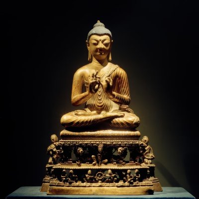 仏を説く-彫刻、8世紀 作： Unbekannt