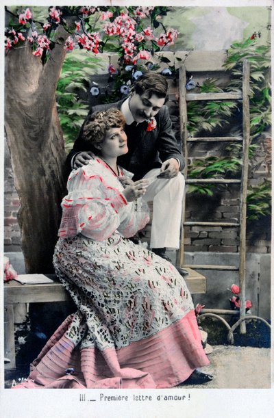 プレミアラブレター、ヴィンテージフランスポストカード、c1900 作： Unbekannt