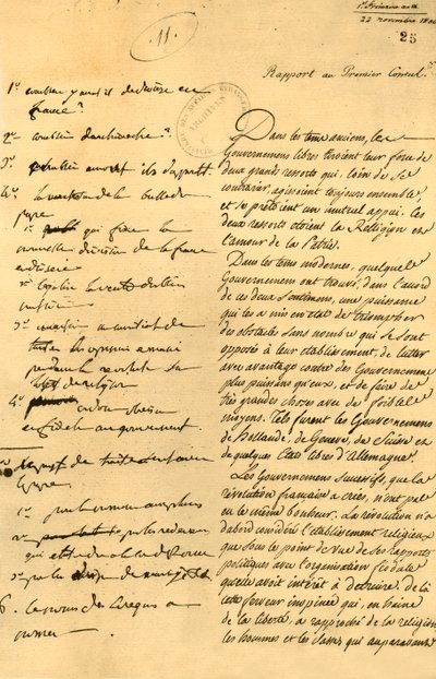 コンコルドの準備ノート、1800年11月22日、1921年。 作： Unbekannt