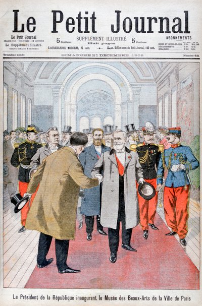 共和国大統領、パリ美術館を1902年にオープン 作： Unbekannt