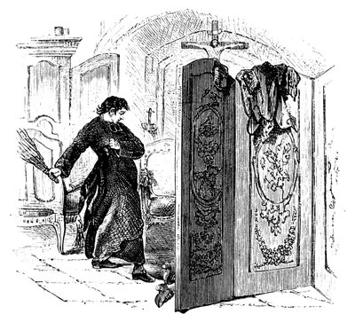 司祭は、白樺、c1876でペニテントをホイップ 作： Unbekannt