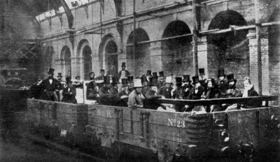 ウィリアムグラッドストーン首相、1863年1951年ロンドンのメトロポリタン鉄道を開通 作： Unbekannt