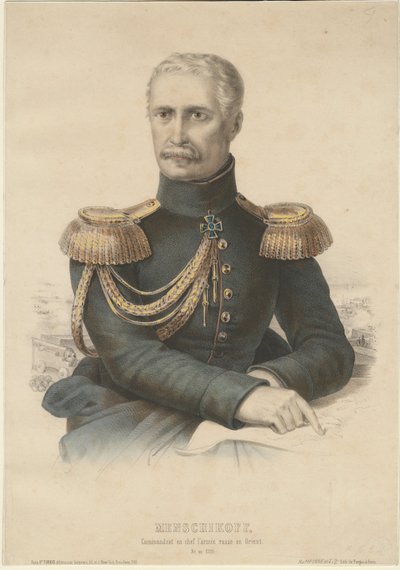 アレクサンドル皇太子セルゲイエビッチメンシコフ1787-1869、1855 作： Unbekannt