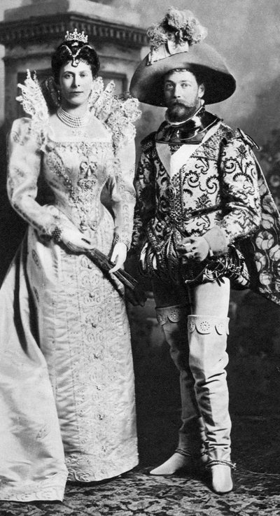 プリンスジョージとメアリーオブテックの仮装、デボンシャーハウスボール、1897年 作： Unbekannt