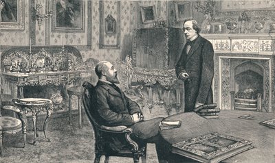 1896年、ヒューデンデンマナーにあるビーコンズフィールド卿を訪問したプリンスオブウェールズ 作： Unbekannt