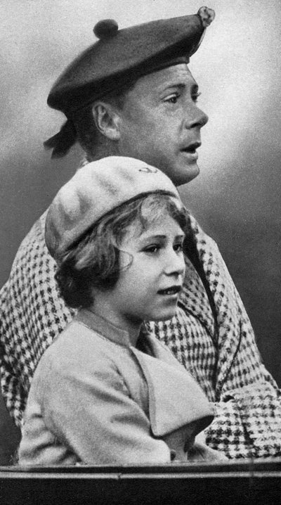エリザベス王女と叔父のデイビッド、c1936 作： Unbekannt