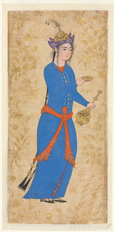 プリンセスとワインのボトルとカップの直腸c。 1550-1600。 作： Unbekannt