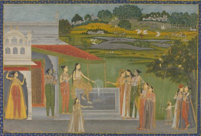 プリンセスたちが噴水に集う, ca. 1770年。 作： Unbekannt