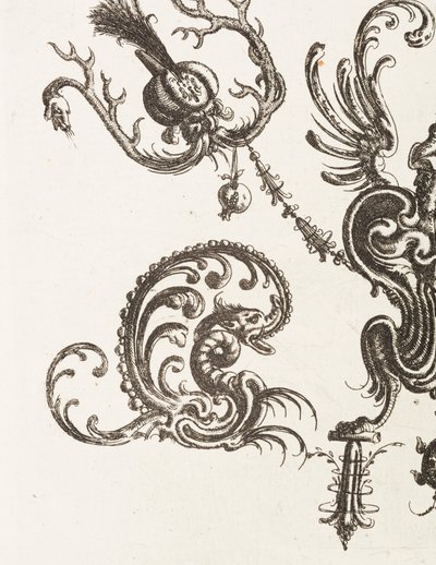 印刷、プレート48、NeüwGrotteßkenBuch（New Grotesque Book）、1610年 作： Unbekannt