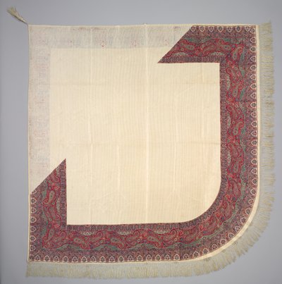 プリントシルクターンオーバーショール、1835-1840。 作： Unbekannt