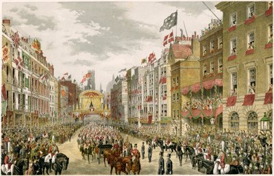 ストランドの行列、ウェストミンスター、ロンドン、1863 作： Unbekannt