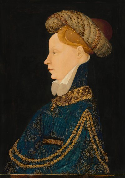女性の横顔の肖像、c。 1410年。 作： Unbekannt