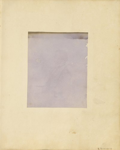 着席した男の横顔の肖像画 作： Unbekannt