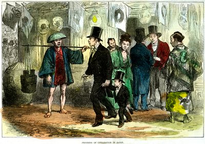 日本の文明の進歩、1875 作： Unbekannt