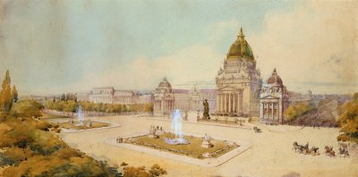 1893年パリの大規模展示センターのプロジェクト 作： Unbekannt