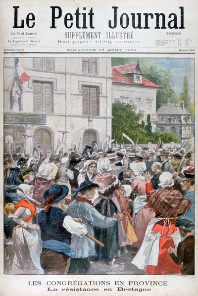 ブルターニュでの抗議、1902 作： Unbekannt