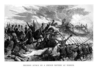 1793年、1875年、ヴェルトでのフランスのバッテリーに対するプロイセンの攻撃 作： Unbekannt