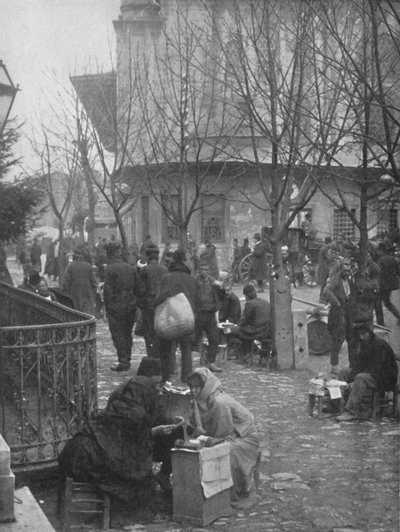 コンスタンティノープルストリートの公共の手紙作家、1913年 作： Unbekannt