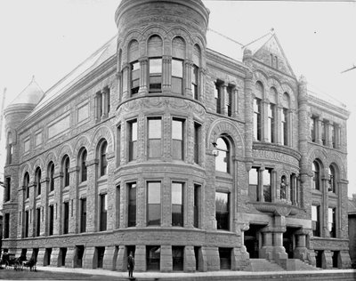 公共図書館の建物、ミネアポリス、ミネソタ、米国、c1900。 作： Unbekannt
